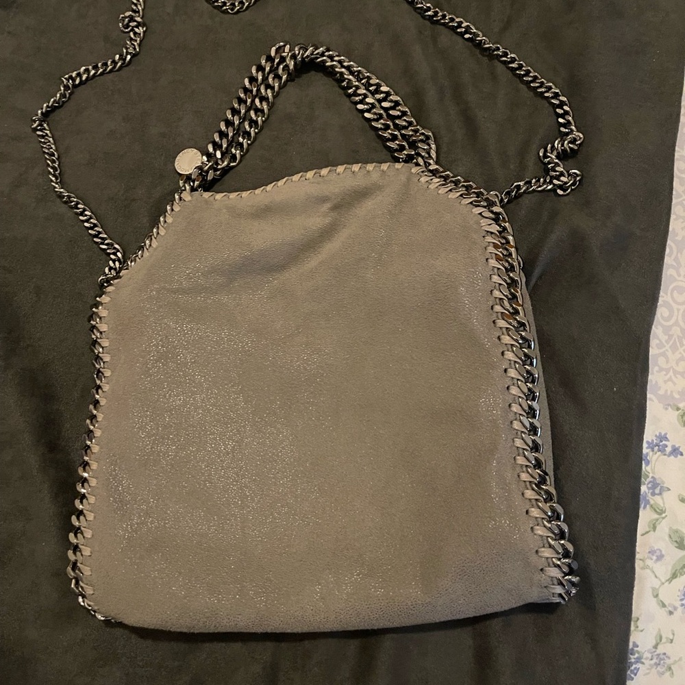 Stella McCartney Gray Mini Bag with Chain Trim